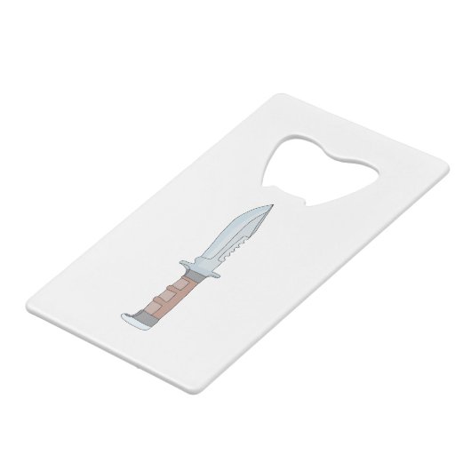 Messer Geldbeutel Flaschenöffner (Rückseite Schrägansicht)