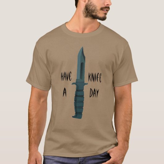 Messer haben einen Messer Day Stab im hinteren T - T-Shirt (Vorderseite)