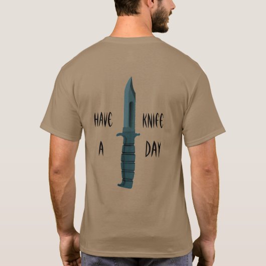 Messer haben einen Messer Day Stab im hinteren T - T-Shirt (Rückseite)