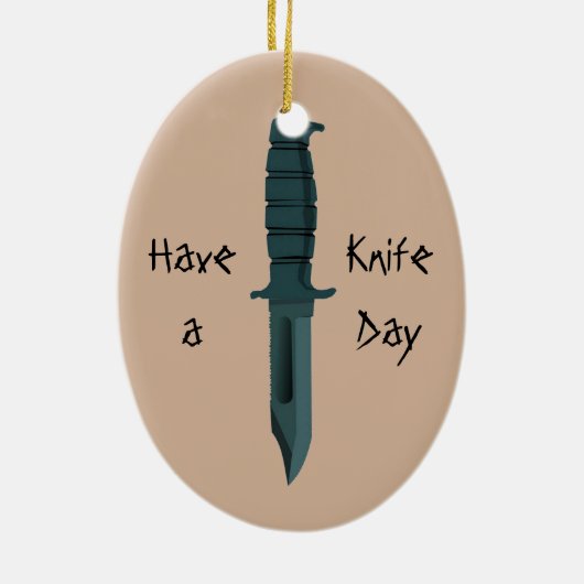 Messer haben einen Messer-Tag Keramikornament (Hinten)