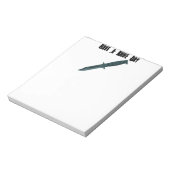 Messer haben einen Messertag Notizblock (Rotiert)