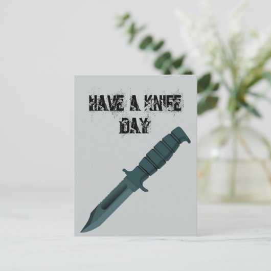 Messer haben einen Messertag Postkarte (Stehend Vorderseite)