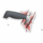 Messer, Illustration, Blutaufkleber Aufkleber (Vorderseite)
