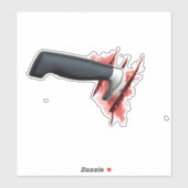 Messer, Illustration, Blutaufkleber Aufkleber (Blatt)