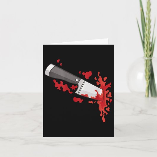 Messer im CK Halloween-Murder-Kostümmesser in Karte (Vorderseite)