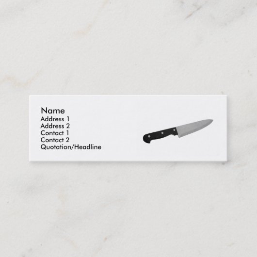 Messer Mini Visitenkarte (Vorderseite)