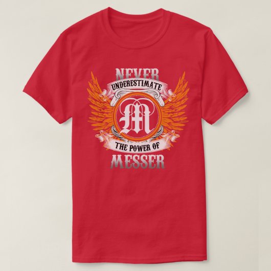 Messer Name Shirt nie unterschätzen den Power (Design vorne)