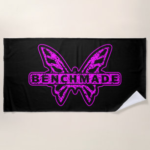 Messer Neon Pink Butterfly Handtuch