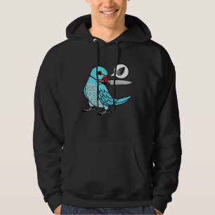 Messer Papagei will Samen I Blau Indischer Ringhal Hoodie