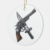 Messer Pistole knife gun Keramikornament (Links)