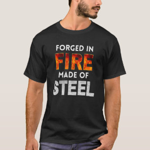 Messer Schmiedetechnik Feuer aus Stahlmesser T-Shirt