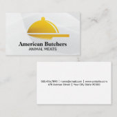 Messer Servierplatter | Kulinarisch | Restaurant Visitenkarte (Vorne/Hinten)