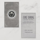 Messer u. Gabel LOGO für Restaurant, Koch, Visitenkarte (Vorne/Hinten)