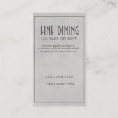 Messer u. Gabel LOGO für Restaurant, Koch, Visitenkarte (Rückseite)