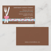 Messer u. Gabel - persönliches Catering-Geschäft Visitenkarte (Vorne/Hinten)