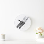 Messer u. Gabel Runde Wanduhr (Zuhause)