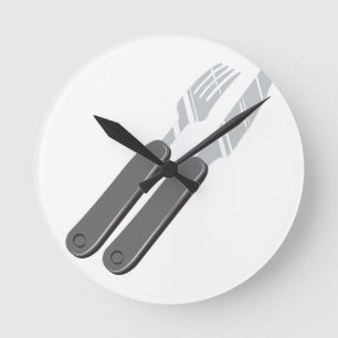 Messer u. Gabel Runde Wanduhr