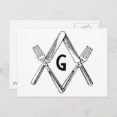 Messer- und Fork-Grad Postkarte (Vorne/Hinten)