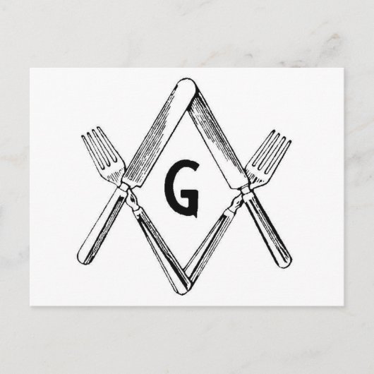 Messer- und Fork-Grad Postkarte (Vorderseite)