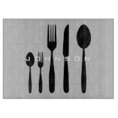 Messer und Gabel-Ausschnitt-Brett mit Schneidebrett (Vorderseite)