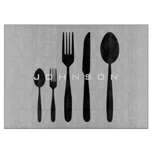 Messer und Gabel-Ausschnitt-Brett mit Schneidebrett (Vorderseite)