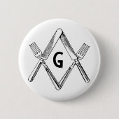 Messer-und Gabel-Grad Button (Vorderseite)