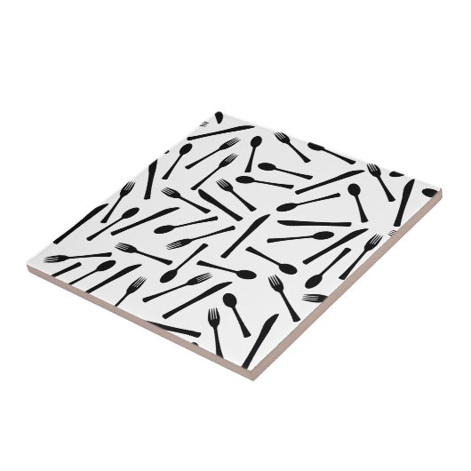 Messergabel und Spoon Hintergrund Fliese (Seite)