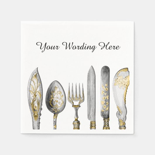 Messergabelöffel Serviette (Vorderseite)