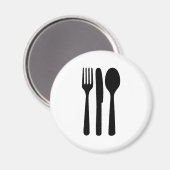 Messerlöffel-Symbol Magnet (Vorderseite/Rückseite)