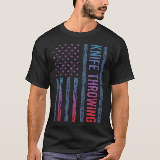 Messermesser mit glänzender Fahne T-Shirt (Vorderseite)