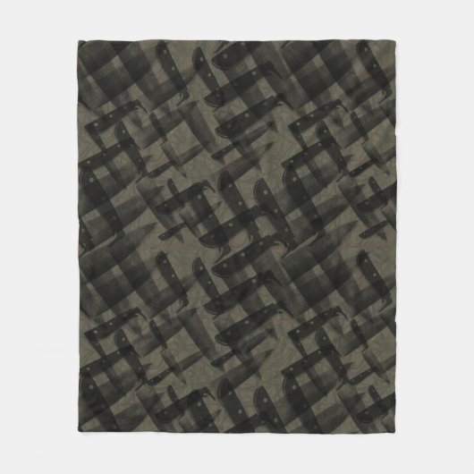 Messermuster Fleecedecke (Vorderseite)