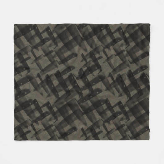 Messermuster Fleecedecke (Vorderseite (Horizontal))