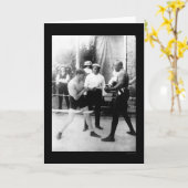 Messerschmied gegen Johnson-Boxveranstaltung 1914 Karte (Gelbe Blume)