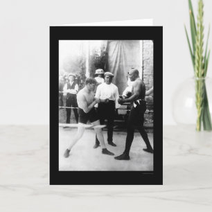 Messerschmied gegen Johnson-Boxveranstaltung 1914 Karte