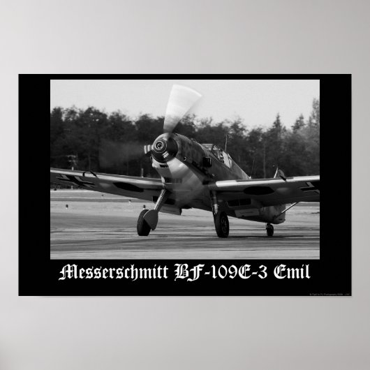 Messerschmitt Bf-109 E-3 Emil Poster (Vorne)