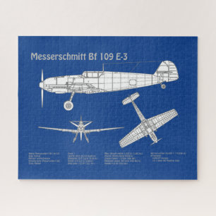 Messerschmitt Bf 109 - Flugzeug-Blueprint ABD Puzzle