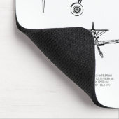 Messerschmitt Bf 109 - Flugzeug-Blueprint BD Mousepad (Ecke)