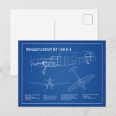 Messerschmitt Bf 109 - Flugzeugkonzept AD Postkarte (Vorne/Hinten)