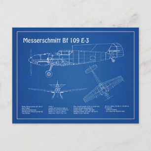 Messerschmitt Bf 109 - Flugzeugkonzept AD Postkarte