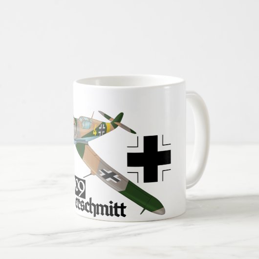 Messerschmitt Bf 109 Luftwaffe Kaffeetasse (VorderseiteRechts)