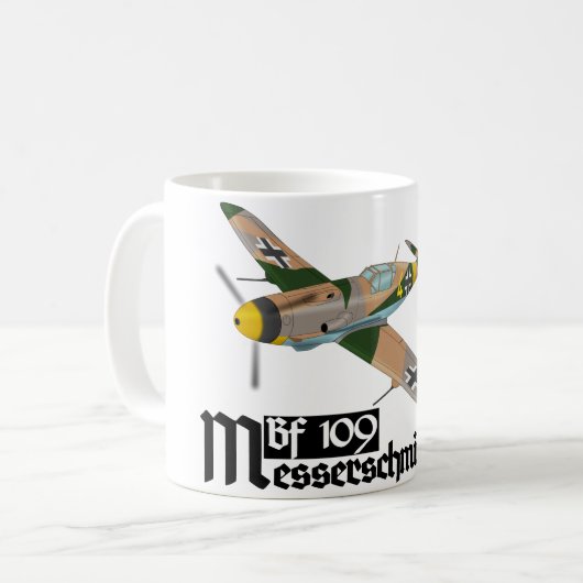 Messerschmitt Bf 109 Luftwaffe Kaffeetasse (Vorderseite Links)