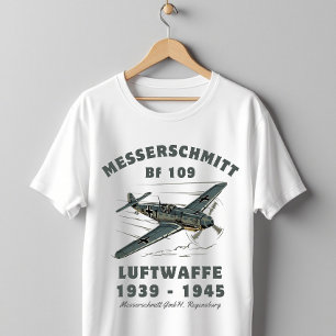 Messerschmitt Bf 109 Luftwaffe WWII-Jagdflugzeug T-Shirt