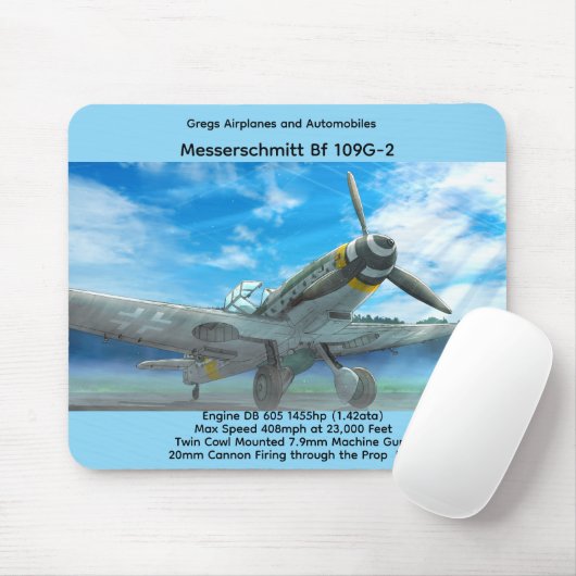 Messerschmitt Bf 109G-2 Mousepad (Mit Mouse)