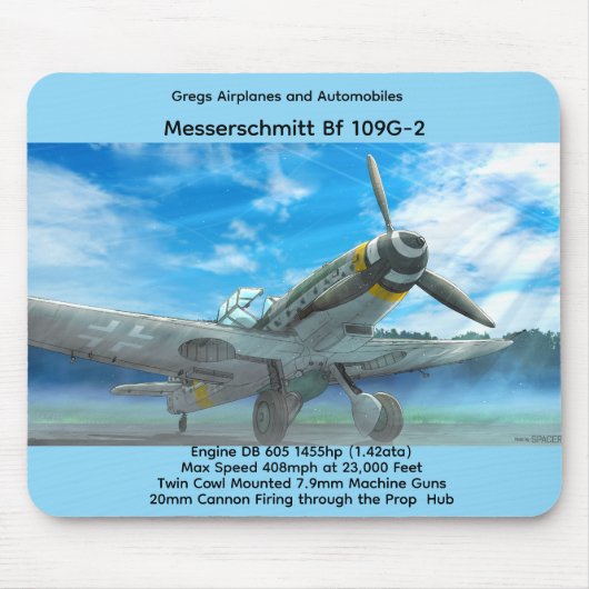 Messerschmitt Bf 109G-2 Mousepad (Vorne)