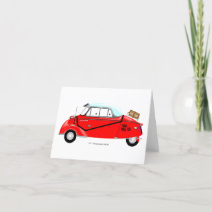 Messerschmitt KR200 Bubble Auto Grußkarte. Dankeskarte