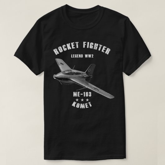 Messerschmitt Me 163 Komet Military Rocket Fighter T-Shirt (Design vorne)
