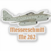 Messerschmitt Me 262 German WW2 Airplane Aufkleber (Vorderseite)