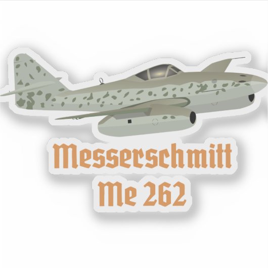 Messerschmitt Me 262 German WW2 Airplane Aufkleber (Vorderseite)