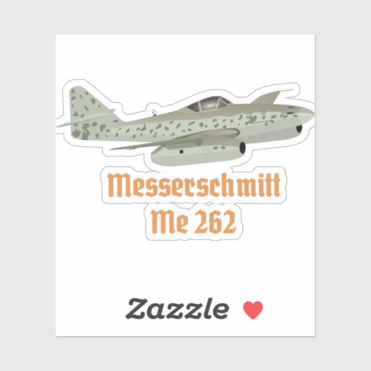 Messerschmitt Me 262 German WW2 Airplane Aufkleber (Blatt)