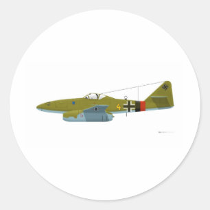 Messerschmitt Me-262 Schwalbe Runder Aufkleber